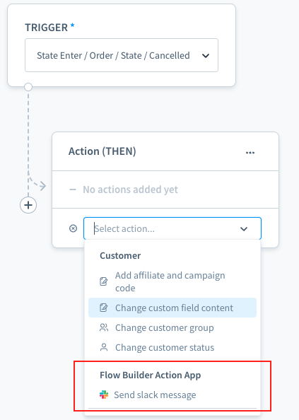 Custom flow action in Administration